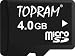 4GB microSD card for mobile phones with SD adapter by TOPRAM