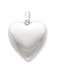Sterling Silver 24mm Plain Heart Locket