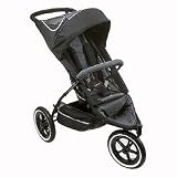 Phil & Teds E3 Buggy Single Stroller - Black (shown with Double kit)