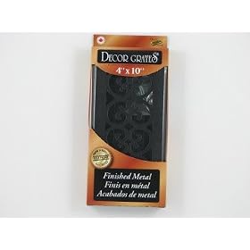 Decor Grates Wall/Ceiling Register Black S410W