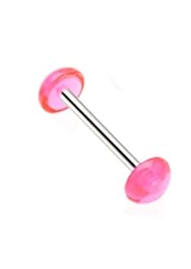 316L Surgical Steel Barbell with Assorted Color UV No-Ceum Half Ball (Dome)