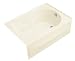 Tub with apron by Kohler - K-1195-RA in Biscuit