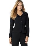 Tahari Three-Button Rounded-Collar Pant Suit