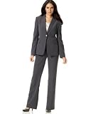 Calvin Klein One-Button Flap-Pocket Pant Suit with Ombre Camisole
