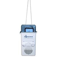 CTA Digital Shower/Beach Speaker System with FM Radio for MP3 Players (White)