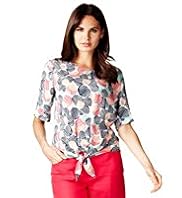 Per Una Front Tie Scribble Spotted Blouse