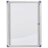 Nobo 1900847 Schaukasten (extraflacher Glaskasten, abschlie�bar, magnetische Stahlr�ckwand, 6 x A4, 785 x 40 x 812 mm)