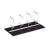 C-Line 30248 Adjustable Book Tray with Sliding Chrome Supports/Dividers
