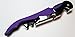 Soft Velvet Touch Waiters Double Hinge Corkscrew Wine Key Bottle Opener (Purple)