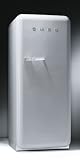 Review Smeg  / Smeg FAB28UX 9.22 cu. ft. 50's Style Refrigerator with Antibacterial Interior, Ice Compartment and Adjustable Glass Shelves: Silver