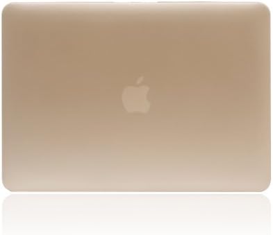 MKT Rubberized Hard Shell Clip Snap on Matte Rubber Coated Cover for Macbook (13.3 inch Retina, Gold)