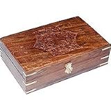 Gift for Valentine - Jewelry Boxes Wood Carving Hand Engraved Antiqued Finish Indian Style
