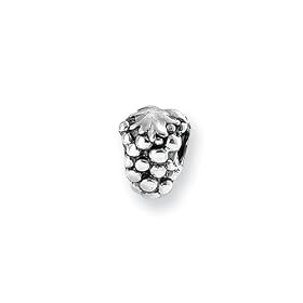 Grape Cluster Charm in Sterling Silver for 3mm Reflections, Expression, Kera, Pandora and SilveRado Bracelets & Necklaces