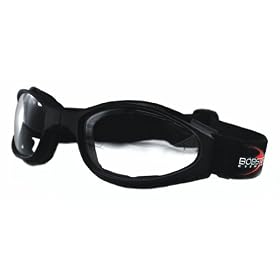 Bobster Crossfire Goggles,Black Frame/Clear Lens,one size
