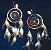 Dreamcatcher Two-Tone Double Ring with Beads & Feathers 19.5-inch (1-pc in Random Color)