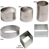 Ateco Stainless Steel Oval Shaped Form, 4 x 1.5 Inch Ateco Stainless Steel Oval Shaped Form, 4 x 1.5 Inch