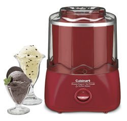 Cuisinart Red Automatic Frozen Yogurt-Ice Cream & Sorbet Maker