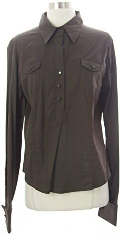 MILA SCHON CONCEPT Women's Button Up Top IT 50 Dark Brown