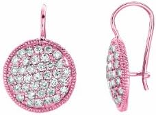 14K Pink Gold Diamond earrings (clarity: SI2 color: G-H)