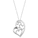 10K White Gold 0.25 Carat diamond Pendant with Chain