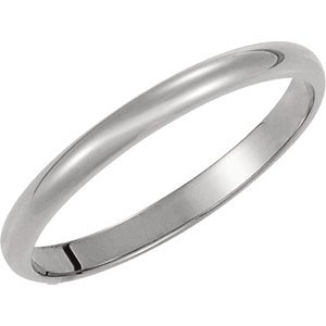 Genuine IceCarats Designer Jewelry Gift 10K White Gold Wedding Band Ring Ring. 02.00 Mm Light Half Round Band In 10K Whitegold Size 10