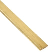Brass C360 Rectangular Bar, ASTM-B16, 1/8" Thick, 1/2" Width, 36" Length