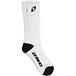 One Industries Hi-Crew Men's Racewear Socks w/ Free B&F Heart Sticker Bundle - White