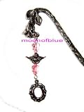 Antique Rose Bookmark with Swarovski Crystal Butterfly - Pink