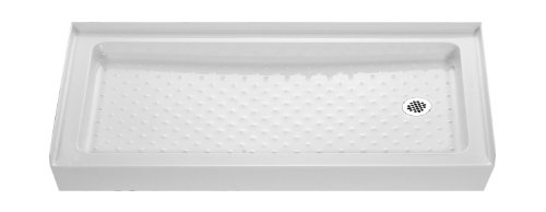 DreamLine SHTR-1130602-00 Amazon 30x60 Right Hand Drain Threshold Shower Tray, White