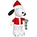 Airblown Inflatable 4ft Tall Snoopy Santa Holding Ho Ho Ho Banner