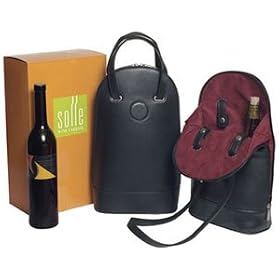 Buy Alicia Klein Canyon 2-Bottle Wine Carrier Black by VALLAVISTA