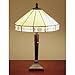 Tiffany-style Mission-style White Table Lamp