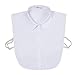 ANZERMIX Womens Detachable Blouse Half Shirts (Round-White,One Size)