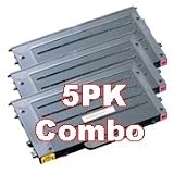 5-Pack Samsung CLP-510D5M Remanufactured Magenta Laser Toner Cartridge Combo for Samsung CLP-510/510