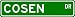 COSEN Street Sign ~ Personalized Family Lastname Sign ~ Gameroom, Basement, Garage Sign Novelty** METAL ALUMINUM