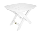 IMAGE OF Trex Outdoor Furniture Yacht Club Side Table, 21-Inch by 18-Inch, Classic White