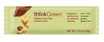 thinkGreen™ Peanut Butter Chocolate, 1.76 Ounce Bar (Pack of 15)