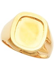 14K Yellow Gold Gents Signet Ring:12.00 MM