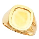 14K White Gold Men's Signet Ring