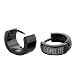 Stainless Steel Huggie Earrings with Circles Design