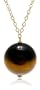 14k Yellow Gold Tiger-Eye Quartz Ball Necklace