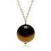 14k Yellow Gold Tiger-Eye Quartz Ball Necklace