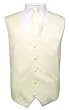 Men's CREAM Dress Vest and NeckTie Set for Suit or Tuxedo