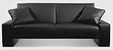 Black Faux Leather Supra Sofa Bed
