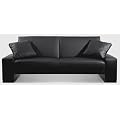 Black Faux Leather Supra Sofa Bed