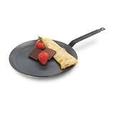 Paderno World Cuisine 8.625 Inch Blue Carbon Steel Crepe Pan