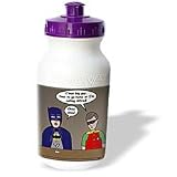 Rich Diesslins Funny General Cartoons - Super Hero Parody with Batman and Robin at the bar - Water Bottles
