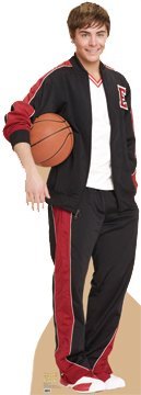 HIGH SCHOOL MUSICAL TROY BOLTON BASKETBALL LIFESIZE STANDUP