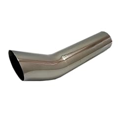 Edelstahl Endrohr zum Anschweissen, Ausf�hrung: 70mm Rund, gezogen, L�nge 330mm