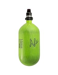 Sports: Ninja Paintball Super Lite 77ci / 4500psi Carbon Fiber Compressed Air Tank w/ Pro V2 Regulator - Lime - Ninja Paintball